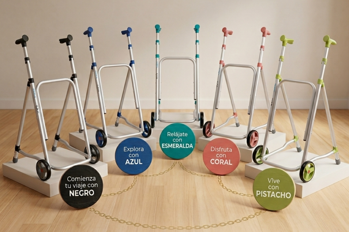 Andador CAR FORTA para personas altas plegable con ruedas